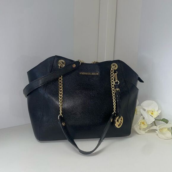 Michael Kors Black Jet Set Shoulder Bag - Picture 6 of 12